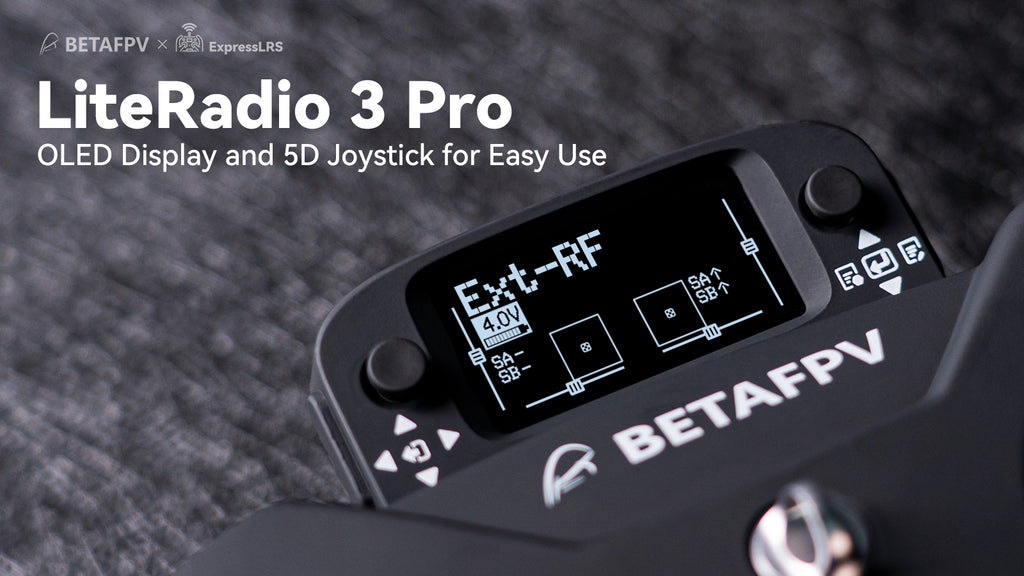 BETAFPV LiteRadio 3 PRO, ExpressLRS LiteRadio 3 Pro OLED Display and 5D Joystick for Easy Use