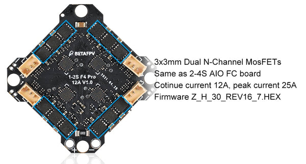 F4 1S 12A AIO Brushless Flight Controller + ELRS Receiver