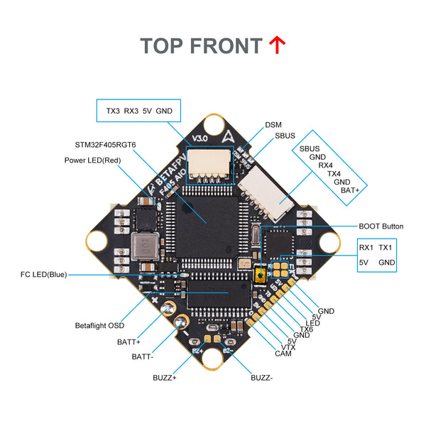 Полетен контролер - Безчетков F405 2-4S AIO (BLHeli_S) V3