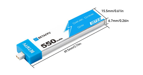 BT2.0 550mAh 1S Battery (4PCS)