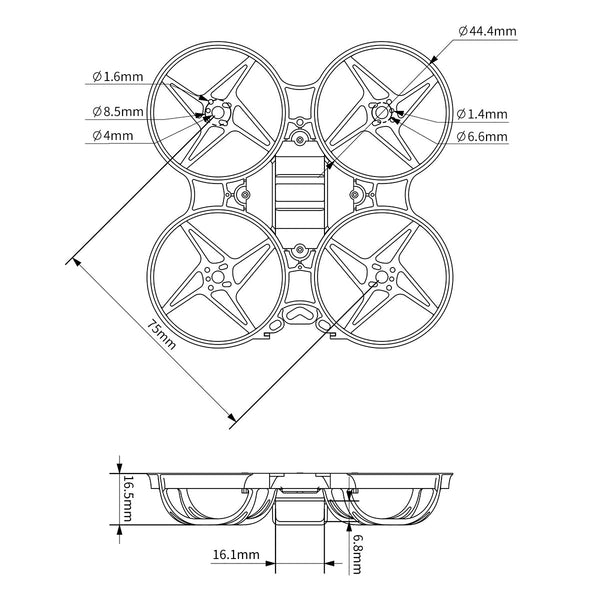 Meteor75 Micro Brushless Whoop Frame