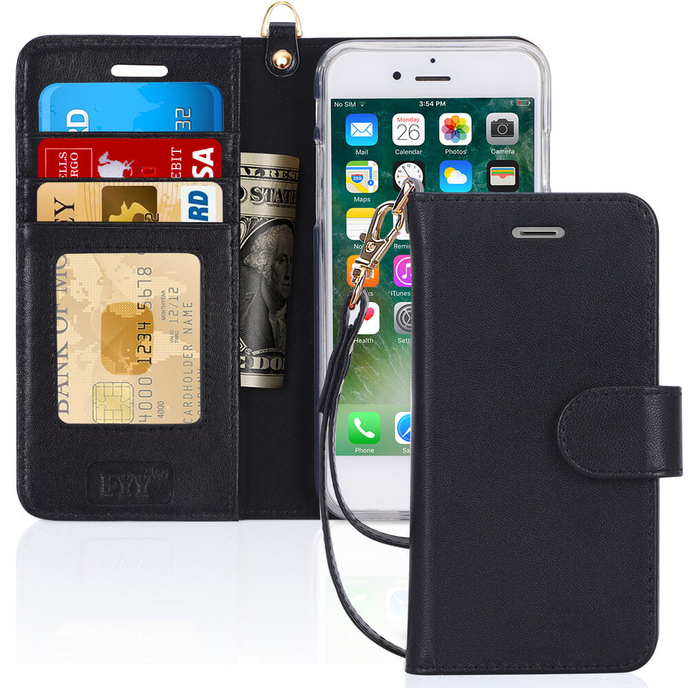 Genuine Leather Wallet Case for iPhone 8 Plus/7 Plus