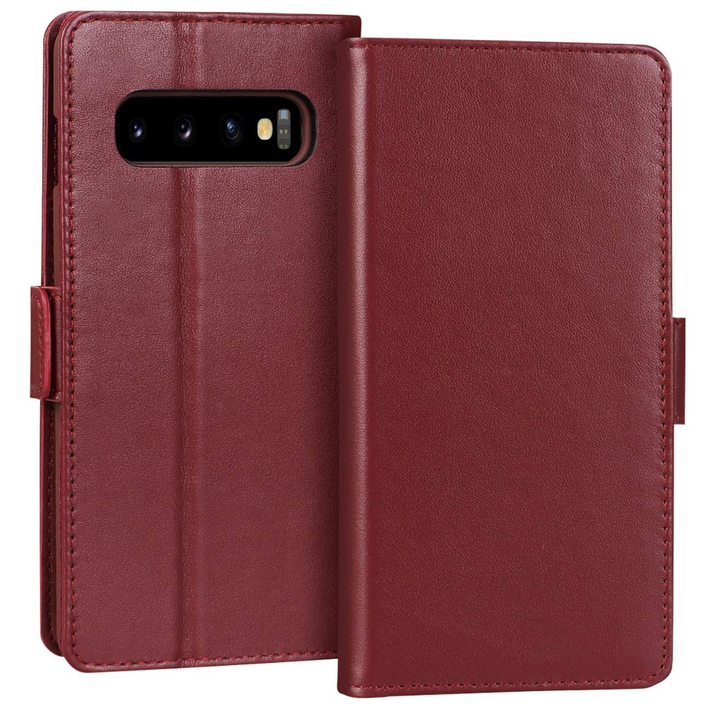 Genuine Leather Wallet Case for Galaxy S10+ Plus