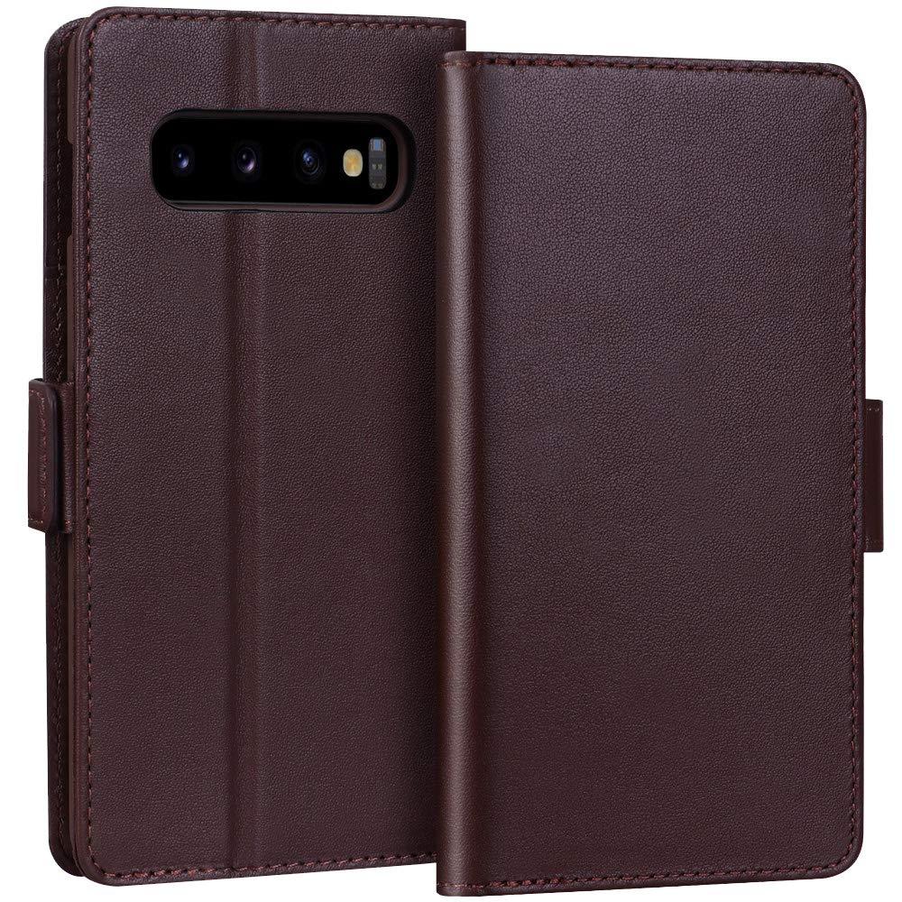 Genuine Leather Wallet Case for Galaxy S10+ Plus