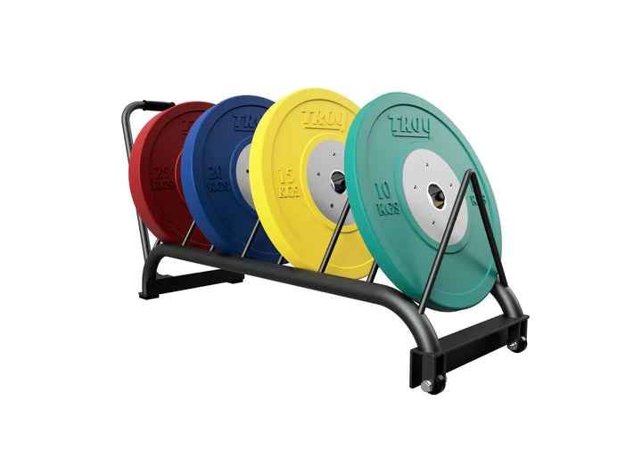 VTX Horizontal Bumper Plate Rack With Wheels and 8 Slots