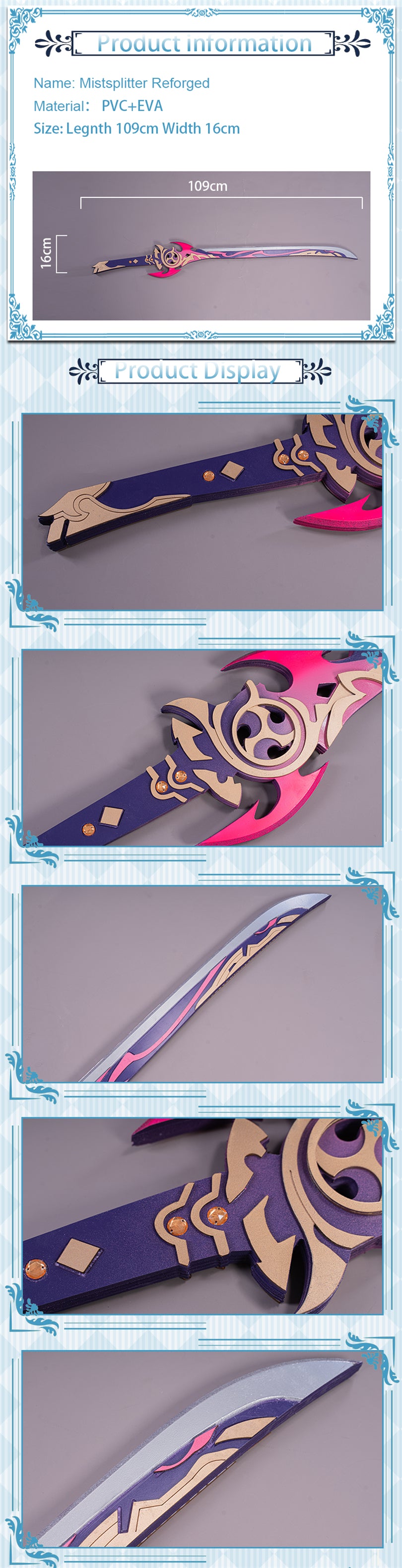 Uwowo Game Genshin Impact Ayaka Mistsplitter Reforged Cosplay Props Swords Weapon 10 Uwowo Game Genshin Impact Ayaka Mistsplitter Reforged Cosplay Props Swords Weapon -Uwowocosplay Shop 01 292423a5 86b0 4f68 95a8 959608be9fbf