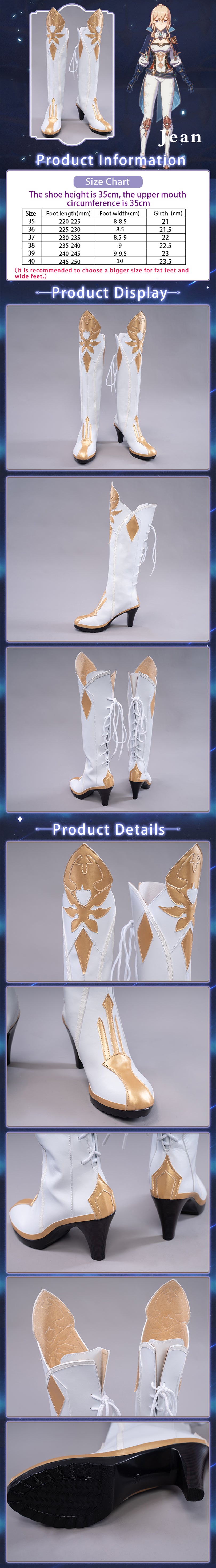 Uwowo Game Genshin Impact Jean The Rigorous Dandelion Knight Cosplay Shoes 12 Uwowo Game Genshin Impact Jean The Rigorous Dandelion Knight Cosplay Shoes -Uwowocosplay Shop 01 f9f58088 bafb 42f4 a74a d380447f29d0