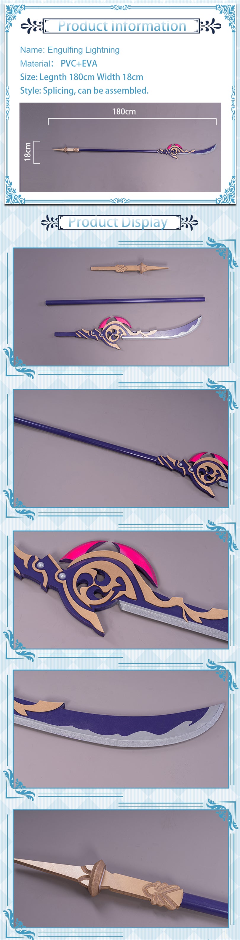 Uwowo Game Genshin Impact Raiden Shogun Engulfing Lightning Cosplay Props Polearms Weapon 12 Uwowo Game Genshin Impact Raiden Shogun Engulfing Lightning Cosplay Props Polearms Weapon -Uwowocosplay Shop 01 fc27e3ea f9ee 4725 a961 2e9241b0979d