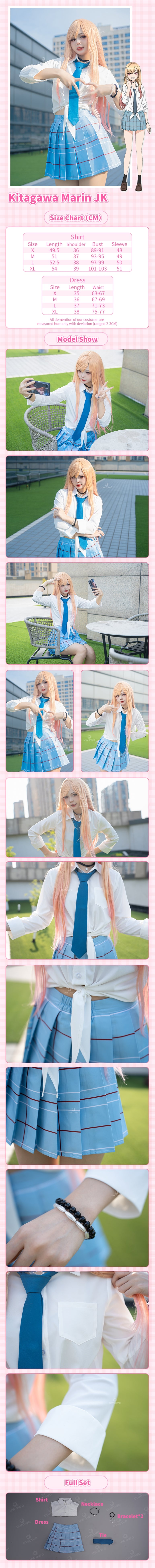 Uwowo Anime My Dress Up Darling Kitagawa Marin Cosplay Costume JK School Uniform 11 Uwowo Anime My Dress Up Darling Kitagawa Marin Cosplay Costume JK School Uniform -Uwowo Cosplay Sales 1 1016bede 4cc2 461b 9212 6bc4f373ab45