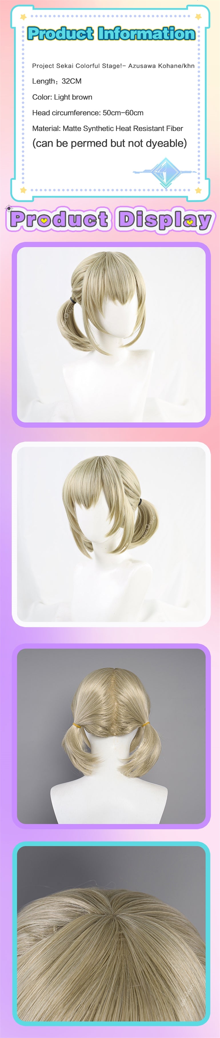 Uwowo Project Sekai Colorful Stage! Feat. Cosplay Azusawa Kohane Wig Khn Coplay Wig 10 Uwowo Project Sekai Colorful Stage! Feat. Cosplay Azusawa Kohane Wig Khn Coplay Wig -Uwowocosplay Shop 1 6d346821 04a4 489b 9c50 f332d111ce92