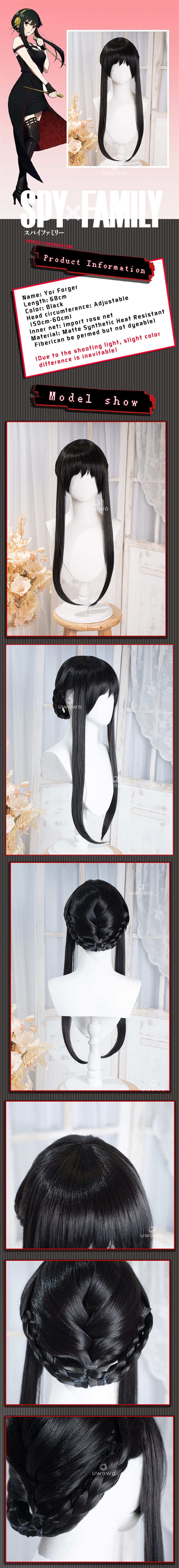 Uwowo Anime Spy X Family: Yor Forger Thorn Princess Wig Assassin Cosplay 68cm Long Black Wig 10 Uwowo Anime Spy X Family: Yor Forger Thorn Princess Wig Assassin Cosplay 68cm Long Black Wig -Uwowocosplay Shop 1 b9779a08 3f4c 43e9 9221 eb1aec532865