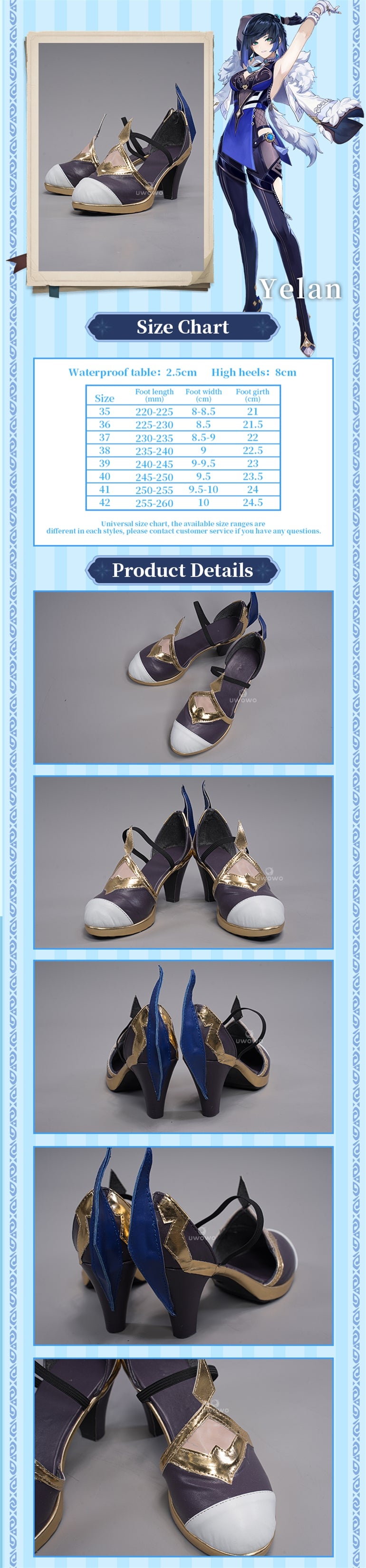 Uwowo Genshin Impact Yelan Liyue Hydro Female Cosplay Costume Shoes 14 Uwowo Genshin Impact Yelan Liyue Hydro Female Cosplay Costume Shoes -Uwowocosplay Shop 2 b47466ee e7e1 4954 95a5 4cafc7960d0f