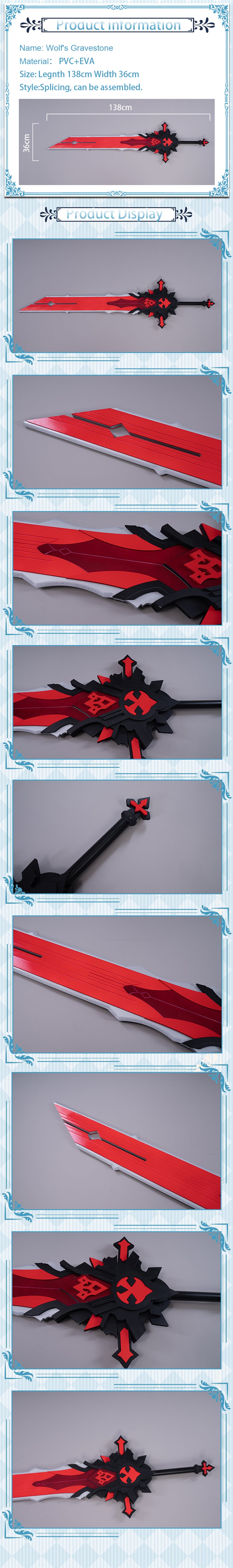 Uwowo Game Genshin Impact Diluc Weapons Wolf's Gravestone Cosplay Props Claymores Props 12 Uwowo Game Genshin Impact Diluc Weapons Wolf's Gravestone Cosplay Props Claymores Props -Uwowocosplay Shop 2e5c4b55541bc0f45f1ea3c6048f2eca