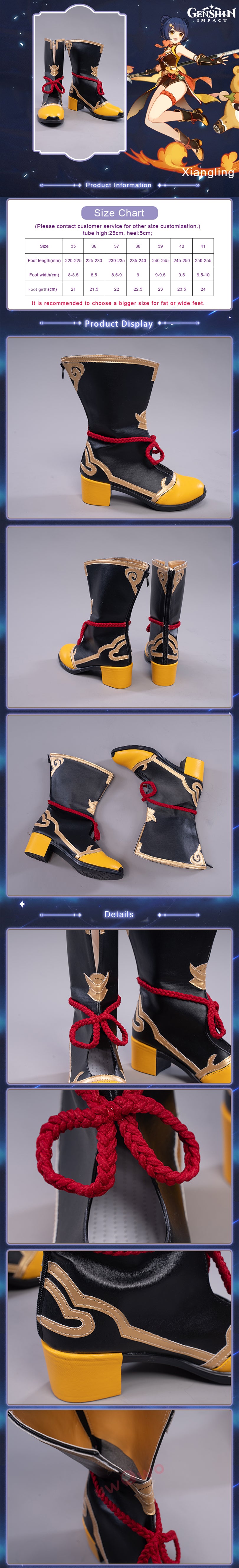 Uwowo Game Genshin Impact Xiangling Exquisite Delicacy Cosplay Chef De Cuisine Cosplay Shoes 11 Uwowo Game Genshin Impact Xiangling Exquisite Delicacy Cosplay Chef De Cuisine Cosplay Shoes -Uwowocosplay Shop 36b8c7ccac56dd32c27650adc518d871