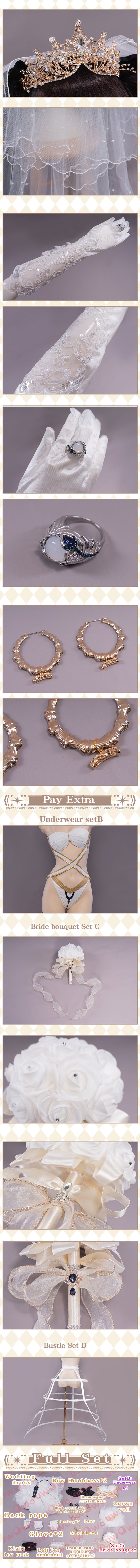 Uwowo Exclusive Authorization Fate Grand Order/FGO Fanart Ishtar White Bride Ver. Cosplay Costume 14 Uwowo Exclusive Authorization Fate Grand Order/FGO Fanart Ishtar White Bride Ver. Cosplay Costume -Uwowocosplay Shop 8 06