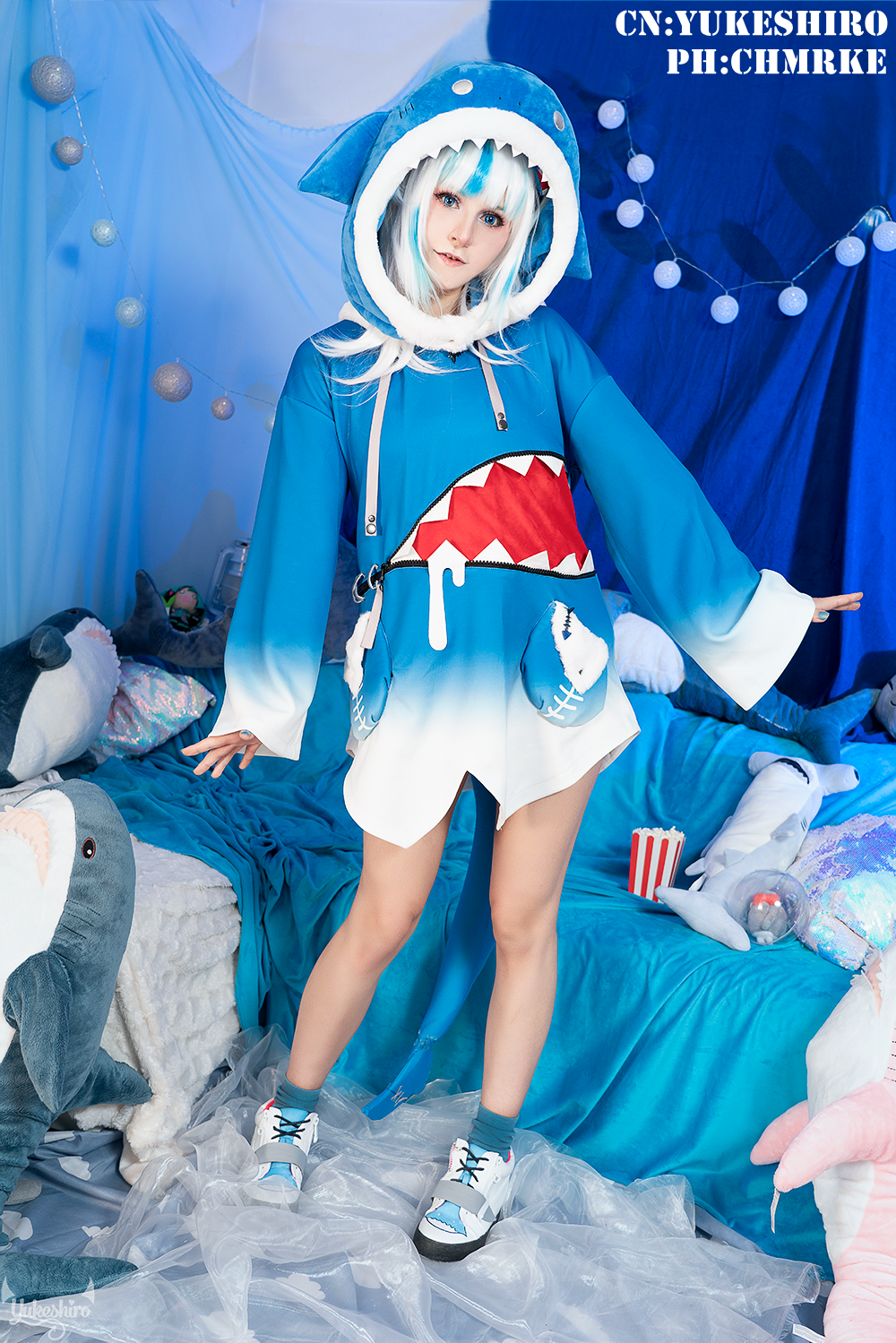 Uwowo Vtuber Gawr Gura Cosplay Costume Shark Cute Unisex Dress 14 Uwowo Vtuber Gawr Gura Cosplay Costume Shark Cute Unisex Dress -Uwowo Cosplay Sales CHM08272sm