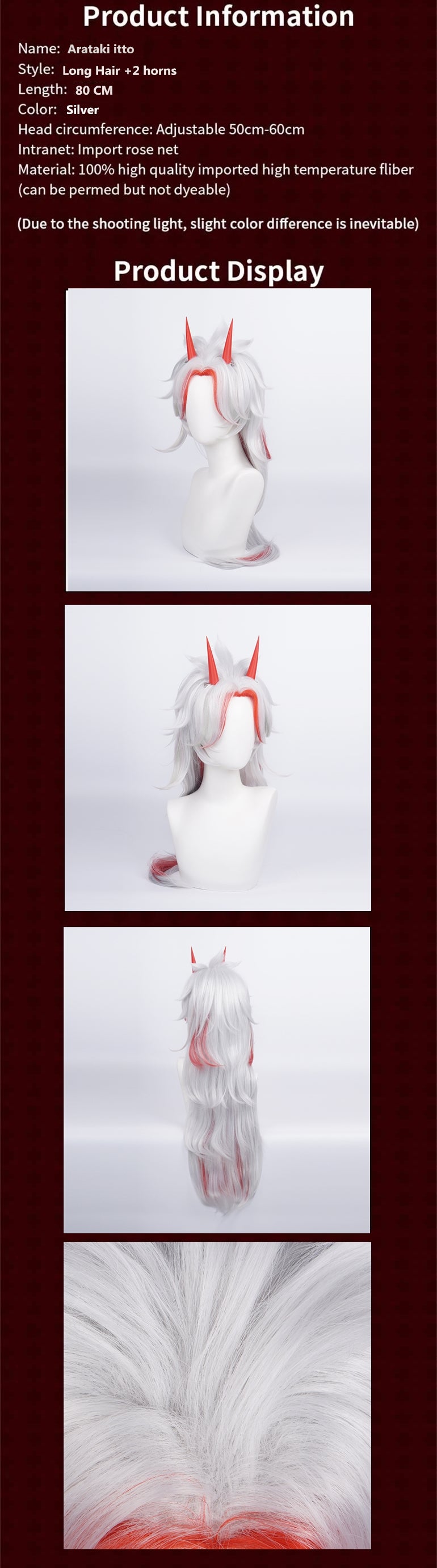 Uwowo Game Genshin Impact Wig Arataki Itto Cosplay Wig With Horns 14 Uwowo Game Genshin Impact Wig Arataki Itto Cosplay Wig With Horns -Uwowocosplay Shop a555710489c26d0959eb9fc33dc9bfb3 f6c2b49c 7e13 4191 8c1f 9434c7628f83