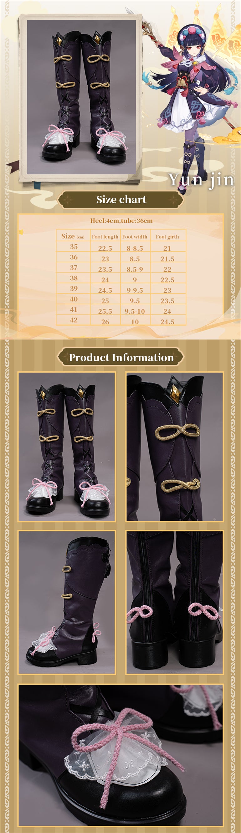 Uwowo Game Genshin Impact Liyue Geo Yunjin Cosplay Yun Jin Shoes 12 Uwowo Game Genshin Impact Liyue Geo Yunjin Cosplay Yun Jin Shoes -Uwowocosplay Shop haiwai 01 e0e06a80 a0cc 43e6 95ce ca2da8c6a658