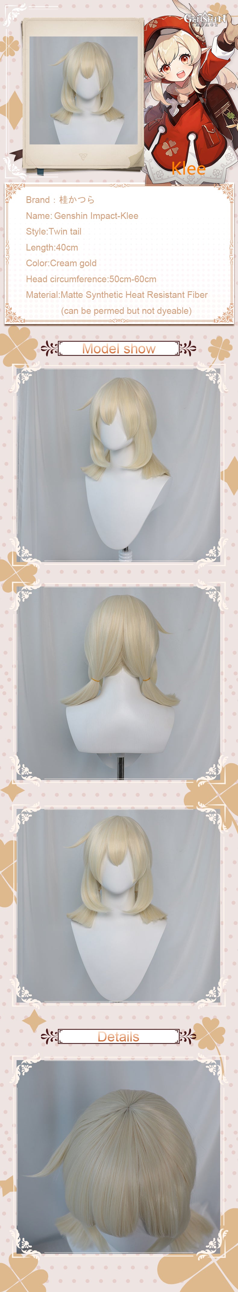 Uwowo Game Genshin Impact Klee Fleeing Sunlight Cosplay Wig Spark Knight Red Burny Girl 40cm Cream Gold Twin Tail Hair 12 Uwowo Game Genshin Impact Klee Fleeing Sunlight Cosplay Wig Spark Knight Red Burny Girl 40cm Cream Gold Twin Tail Hair -Uwowocosplay Shop lk