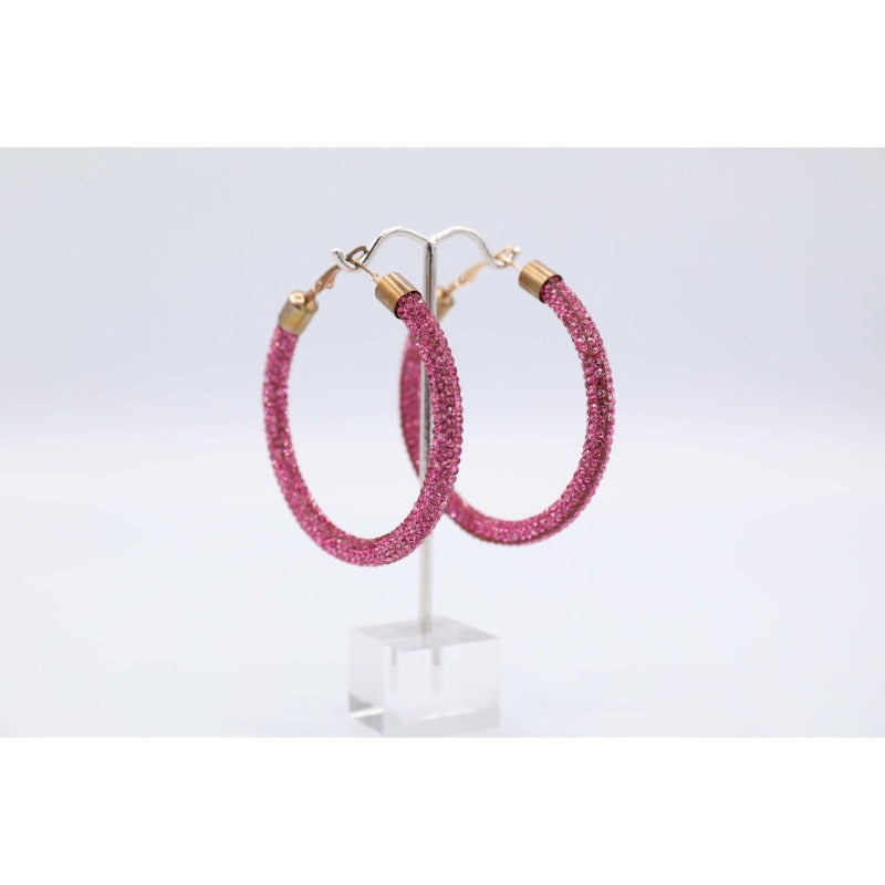 Barbie 2.0 Rhinestone Hoop Earrings