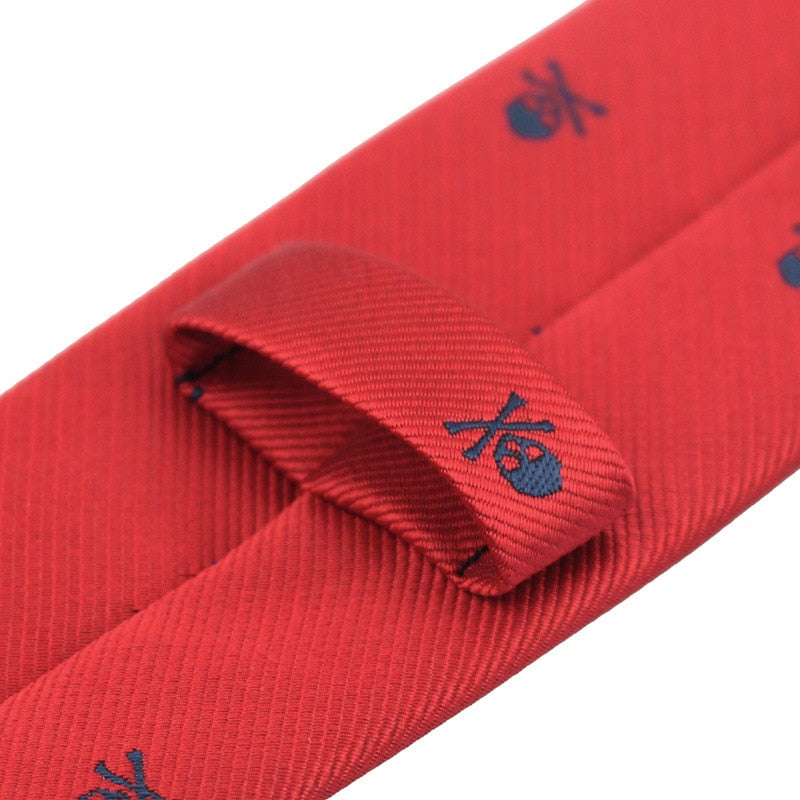 New Casual Slim Skull Ties For Men Classic Polyester Neckties Fashion Man Tie for Wedding Party Male tie Neckwear