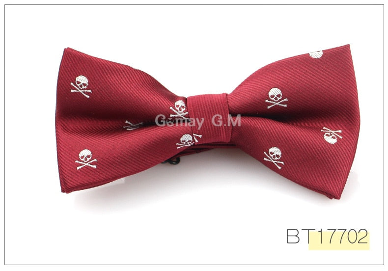 New Casual Slim Skull Ties For Men Classic Polyester Neckties Fashion Man Tie for Wedding Party Male tie Neckwear