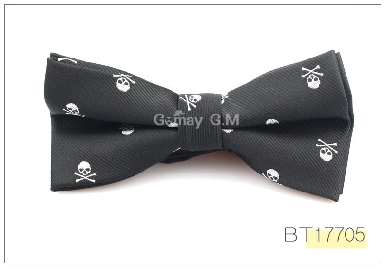 New Casual Slim Skull Ties For Men Classic Polyester Neckties Fashion Man Tie for Wedding Party Male tie Neckwear