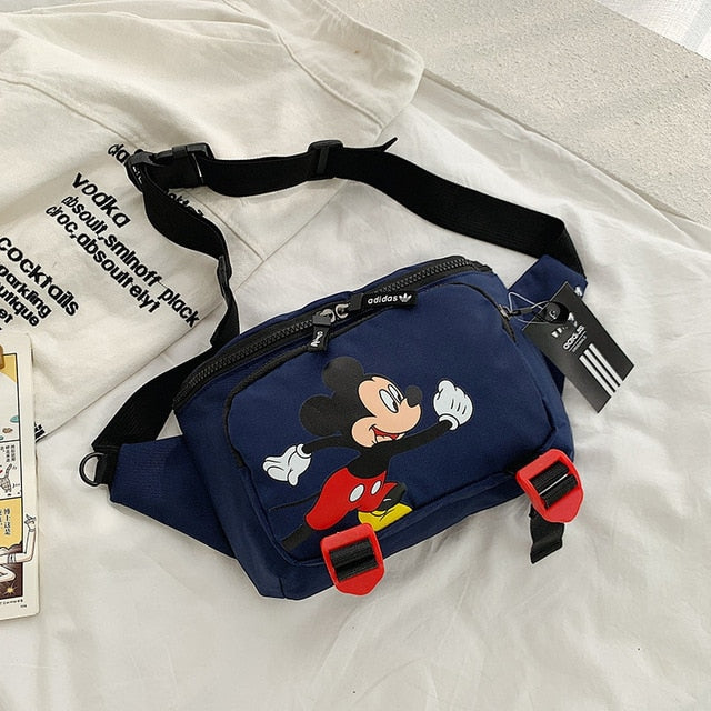 Disney Mickey Mouse chest bag boys and girls large-capacity belt bag cartoon handbag shoulder messenger bag girls shopping bag