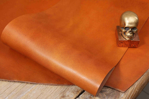 brown vegetable tanned leather