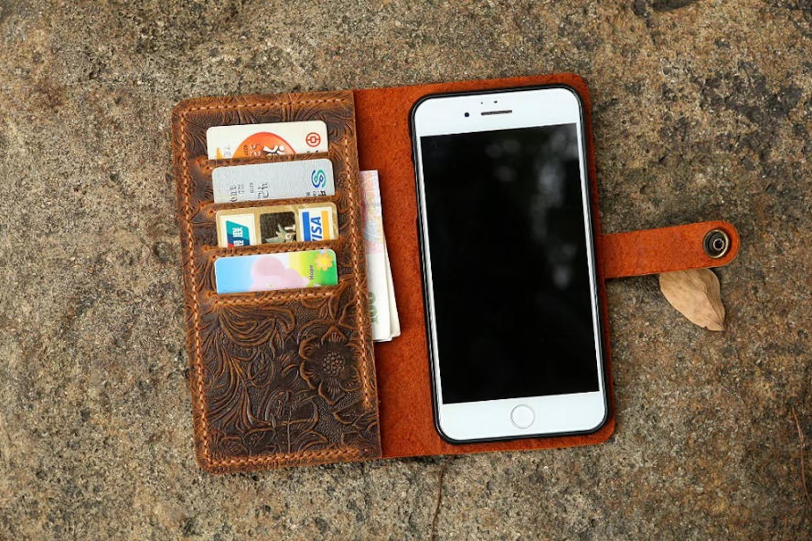 Embossing leather Google Pixel 6A 6 7 pro wallet case