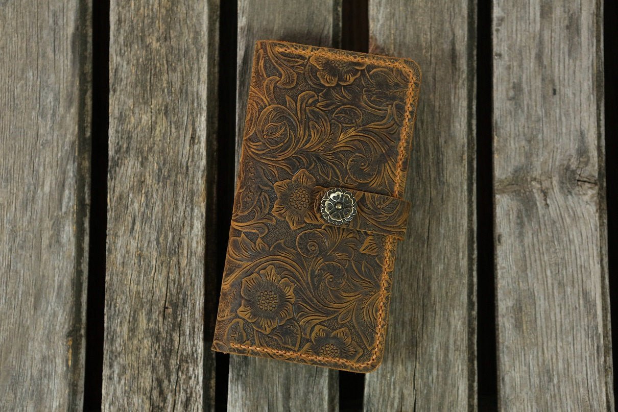 Women embossing leather iPhone 7 / 7 plus wallet case