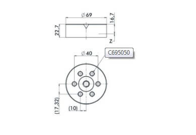 System 3R C695050, GPS 70 Aluminium pallet