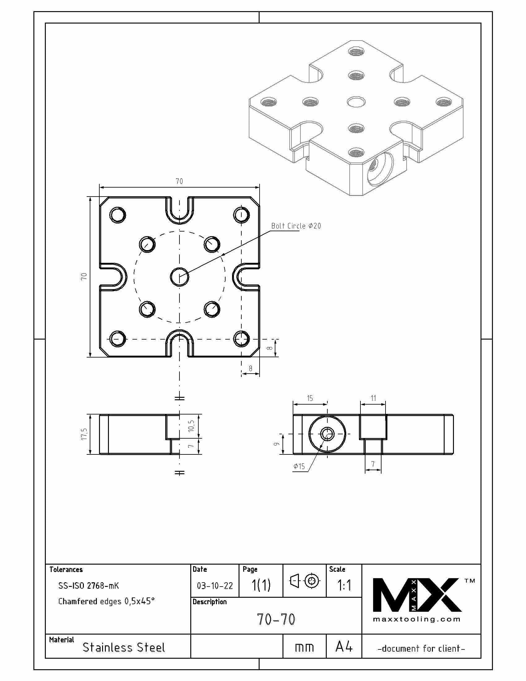 MaxxMacro 70 Flat Electrode Holder Pallet Spacer