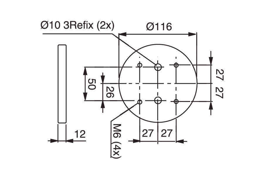 System 3R 3R-608.51E, Pallet, unhardened, ?116 mm