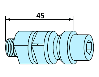 Erowa ER-015465 Chucking Spigot F/A EDM M10 x 45 for flushing, Set of 20