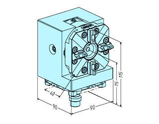 Erowa ER-007612 Rapid-Action Chuck NSF on Angle Plate