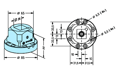 Erowa ER-015629 Square 25 Holder on Adapter ? 85