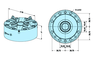 Erowa ER-037970 ITS Chuck 100 P w/o Base Plate