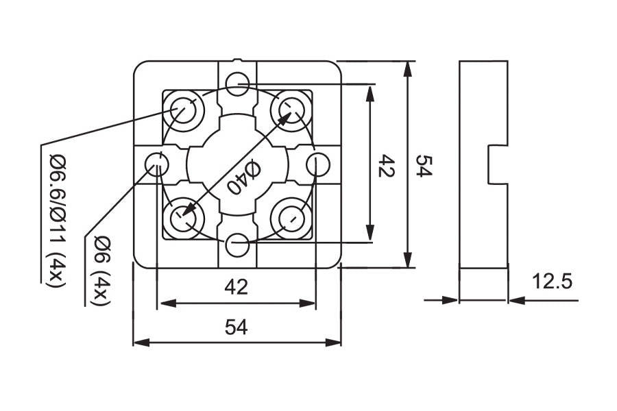 System 3R 3R-651.7E-XS, Pallet, hardened, 54x54 mm, MacroStandard