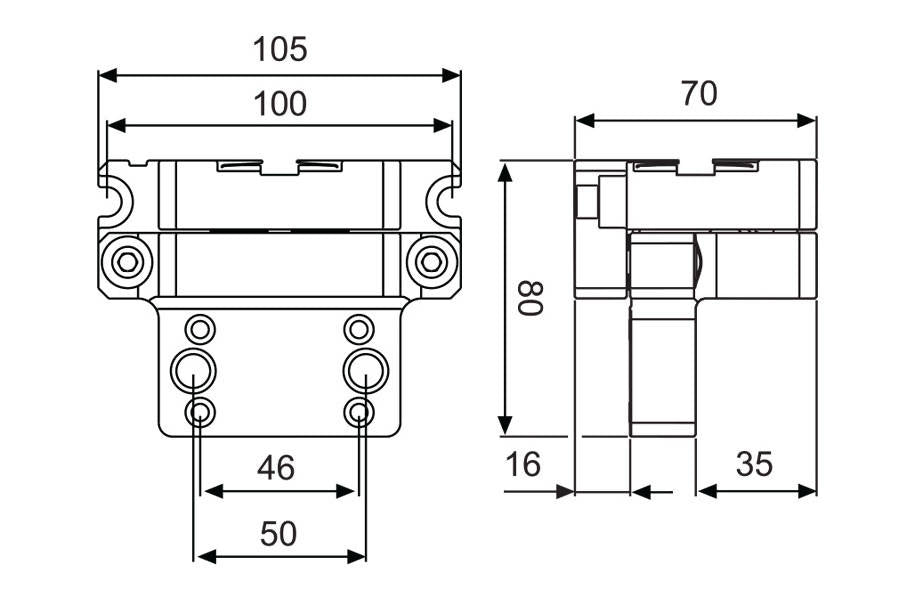 System 3R 3R-262.6, Vertical levelling adapter, Macro