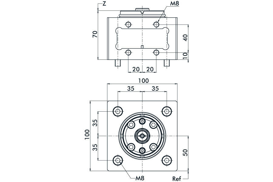 System 3R C530210, GPS 70 Machining cube, manual