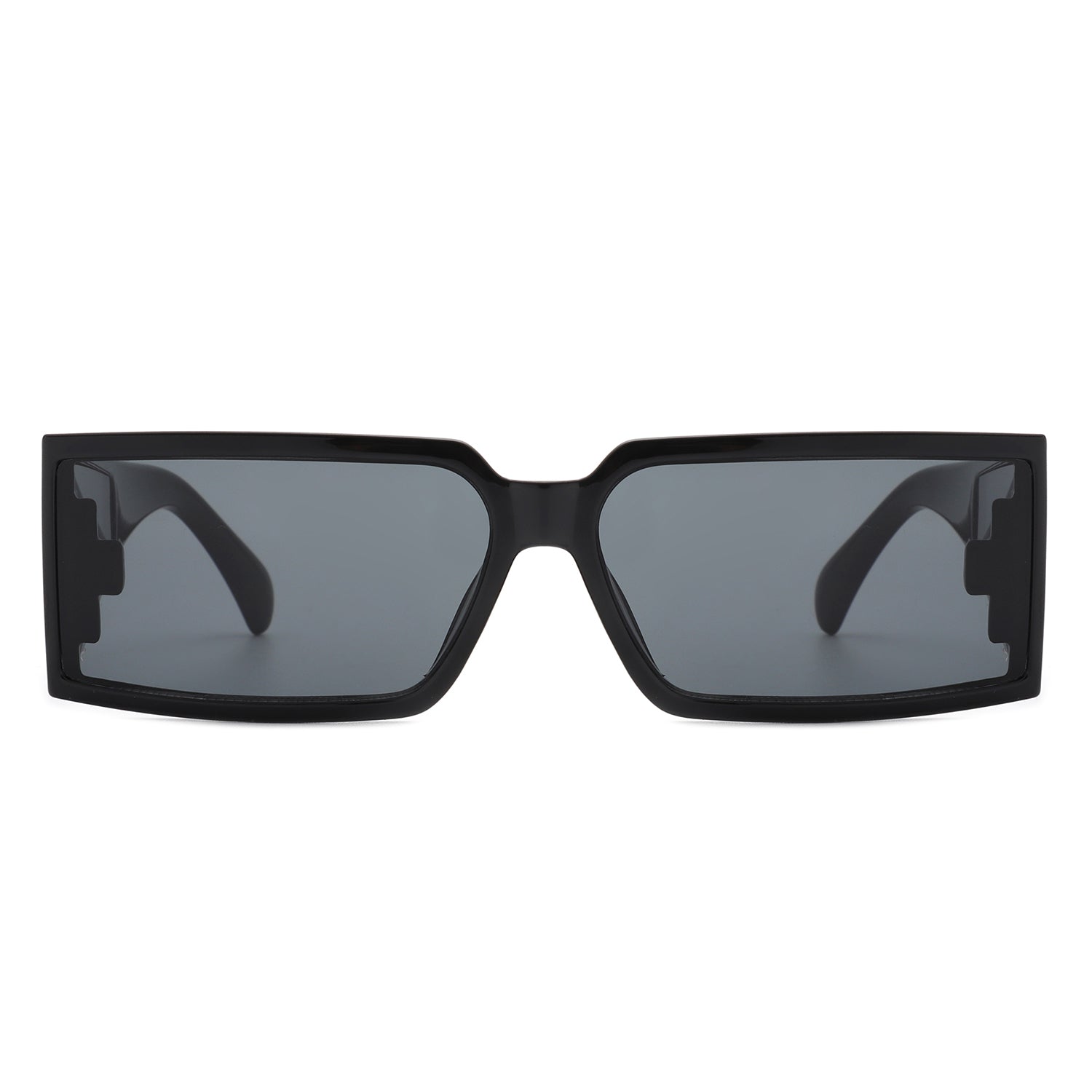 Daylumin - Rectangle Retro Chunky Square Wrap Around Sunglasses