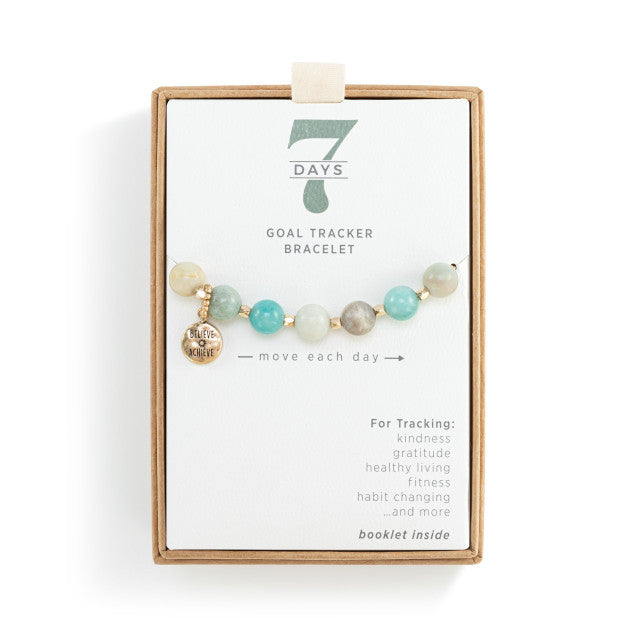 7 Days Tracker Bracelet | Turquoise and Gold
