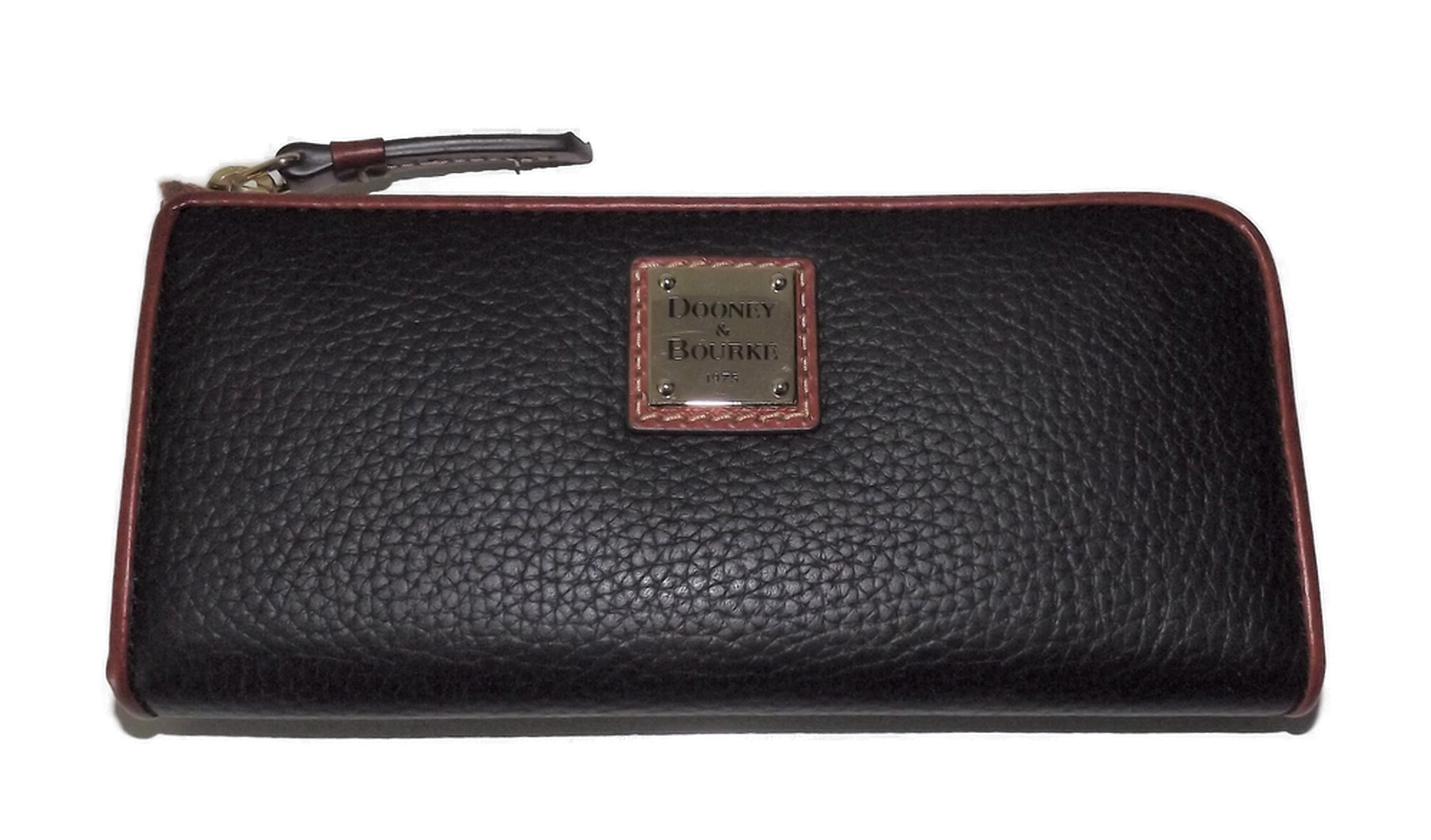 Dooney & Bourke Pebble Grain Leather L Zip Clutch Wallet