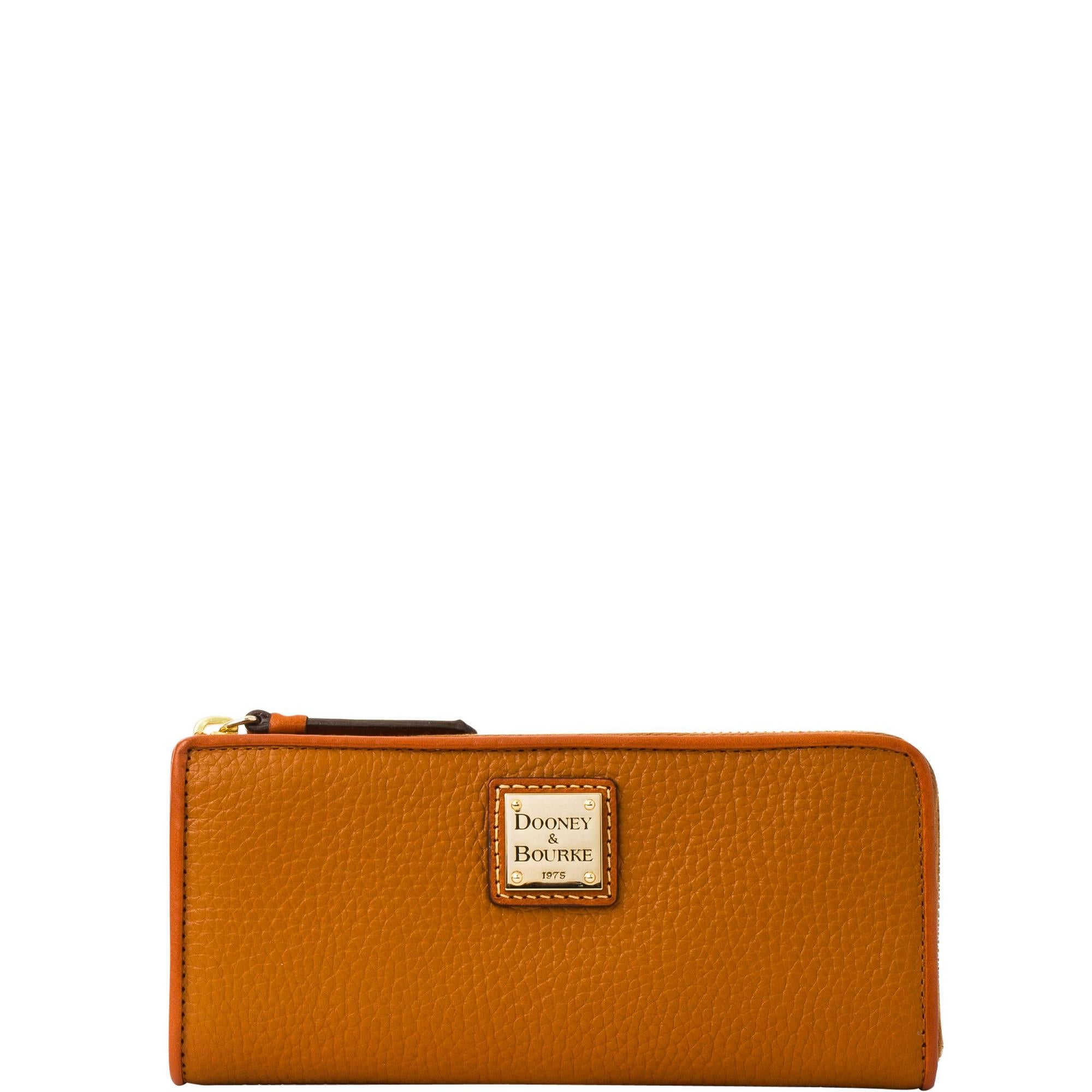 Dooney & Bourke Pebble Grain Leather L Zip Clutch Wallet