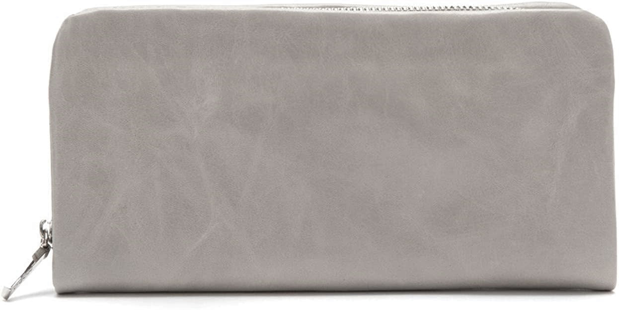 Hobo International Leather Eliza Zip Around Clutch Wallet Stone