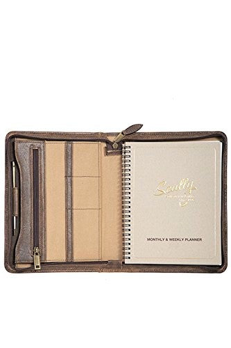 Scully Aero Squadron Vintage Leather Weekly/Monthly Planner Agenda