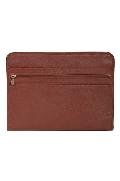 Scully Italian Leather Zippered Business Portfolio with Tablet Pocket