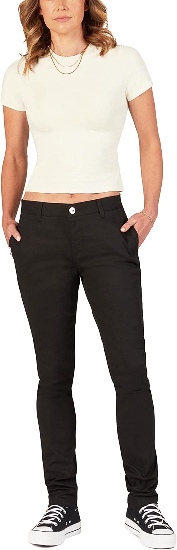 Fivestar Juniors 4-Pocket Mid-Rise Skinny Pants