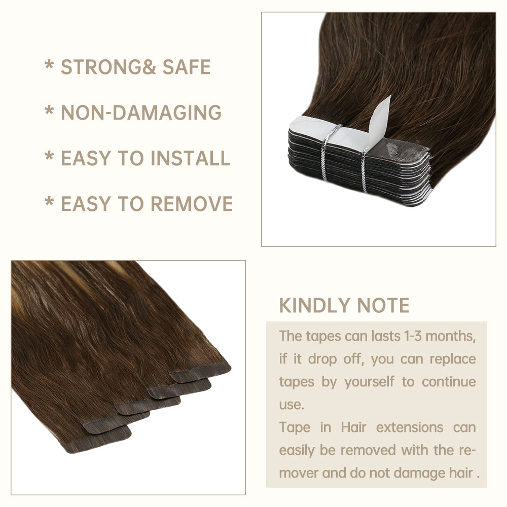Virgin tape in hair